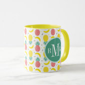 Farbiges tropisches Fruchtmuster Tasse (VorderseiteRechts)