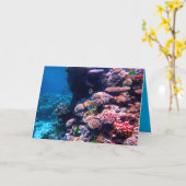Farbiges tropisches Korallenriff Karte (Gelbe Blume)