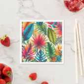 Farbiges tropisches Leaf-Hawaiisches Muster Serviette (Beispiel)