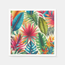 Farbiges tropisches Leaf-Hawaiisches Muster Serviette