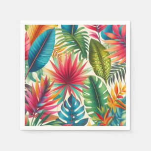 Farbiges tropisches Leaf-Hawaiisches Muster Serviette