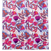 Farbiges, tropisches Muster Duschvorhang (Vorderseite)