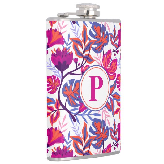 Farbiges, tropisches Muster Flachmann (Rechts)