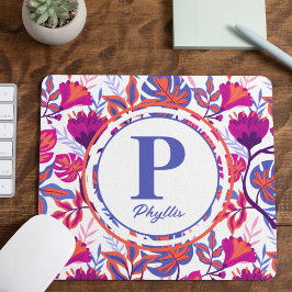 Farbiges, tropisches Muster Mousepad