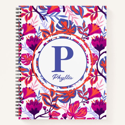 Farbiges, tropisches Muster Notizblock (Vorderseite)