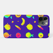 Farbiges tropisches Neonfruchtmuster Case-Mate iPhone Hülle (Rückseite (Horizontal))