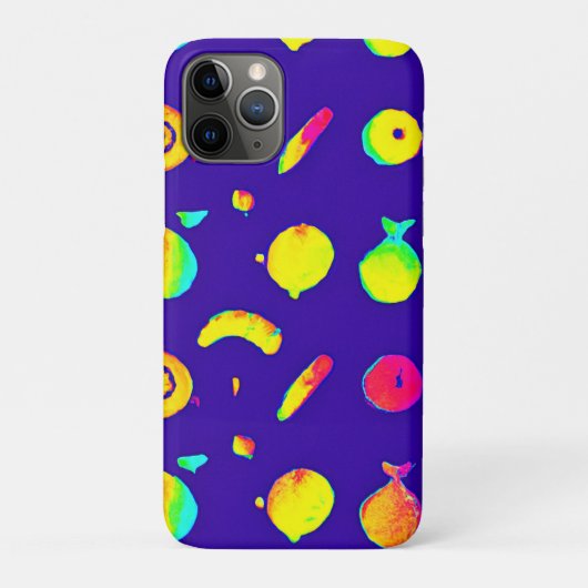 Farbiges tropisches Neonfruchtmuster Case-Mate iPhone Hülle (Rückseite)