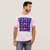 Farbiges tropisches Neonfruchtmuster T-Shirt (Vorne ganz)