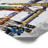 Farbiges Trumpet Poster, Trumpet Music Art Poster (Ecke)