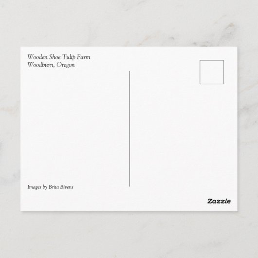 Farbiges Tulip-Feld mit ballon-Postkarte Postkarte (Rückseite)