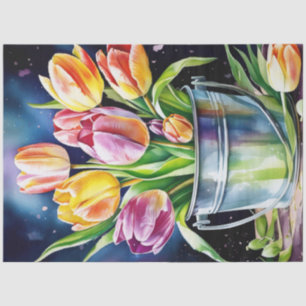 Farbiges Tulip Tissue Paper Seidenpapier