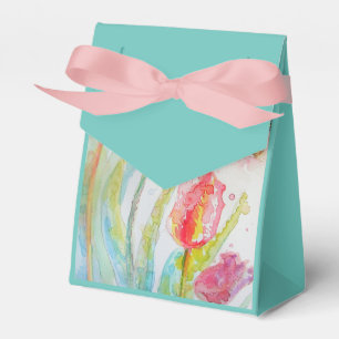 Farbiges Tulip Wasserfarbenes Party Cake Gefallen  Geschenkschachtel
