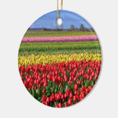 Farbiges Tulpenfeld Keramikornament (Links)