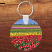 Farbiges Tulpenfeld Schlüsselanhänger (Vorderseite)