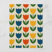 Farbiges Tulpenmuster Postkarte (Vorderseite)
