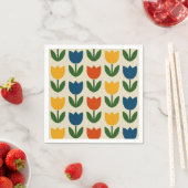 Farbiges Tulpenmuster Serviette (Beispiel)