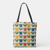 Farbiges Tulpenmuster Tasche (Rückseite)