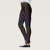 Farbiges Tweety Muster in schwarzem, trendigem Tee Leggings (Links)