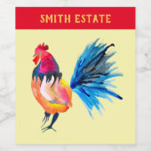 Farbiges Ufertier Weinetikett (Einzelnes Label)