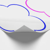 Farbiges Umschlagpapier für Wolken Geschenkpapier (Ecke)