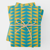 Farbiges und helles geometrisches Triangle-Design  Geschenkpapier Set (Beispiel)
