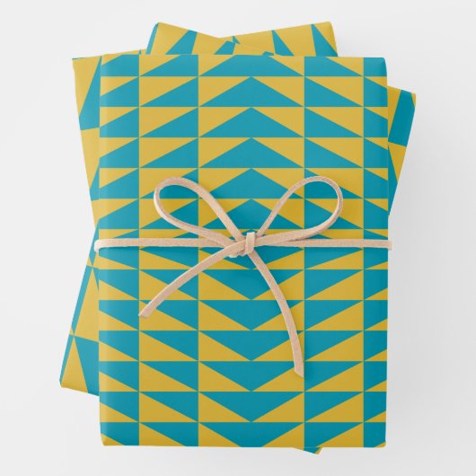 Farbiges und helles geometrisches Triangle-Design Geschenkpapier Set (Beispiel)