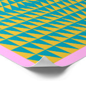 Farbiges und helles geometrisches Triangle-Design Poster (Ecke)