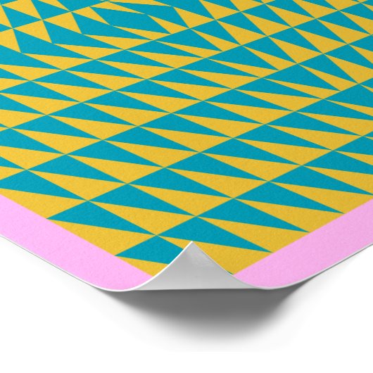 Farbiges und helles geometrisches Triangle-Design Poster (Ecke)