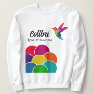 Farbiges und lebendiges Hummingbird-Business-Logo Sweatshirt