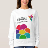 Farbiges und lebendiges Hummingbird-Business-Logo Sweatshirt (Vorderseite)