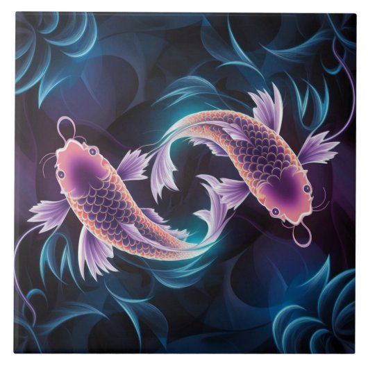 Farbiges und lichtdurchlässiges exotisches Fischaq Fliese (Vorderseite)