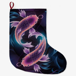 Farbiges und lichtdurchlässiges exotisches Fischaq Großer Weihnachtsstrumpf