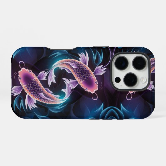 Farbiges und lichtdurchlässiges exotisches Fischaq iPhone Hülle (Rückseite (Horizontal))