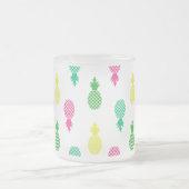 Farbiges und Niedliches tropisches Ananas Muster Mattglastasse (Mittel)