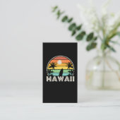 Farbiges und Vintages Hawaii Surfen Visitenkarte (Stehend Vorderseite)