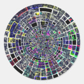 Farbiges ungewöhnliches Muster Runder Aufkleber (Vorderseite)