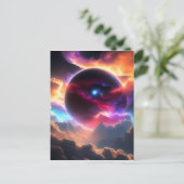 Farbiges Universum Postkarte (Stehend Vorderseite)