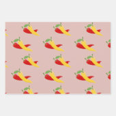 Farbiges Veggie Wrapping Paper Pack Geschenkpapier Set (Vorderseite 2)