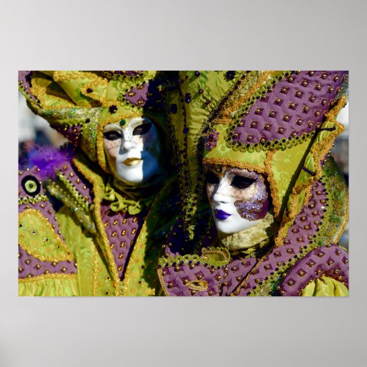Farbiges Venezianisches Paar Poster (Vorne)