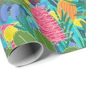 Farbiges Verpackungspapier für australische Blume Geschenkpapier (Rolleneckpunkt)