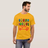 Farbiges, verrücktes Fahrerdesign T-Shirt (Vorne ganz)