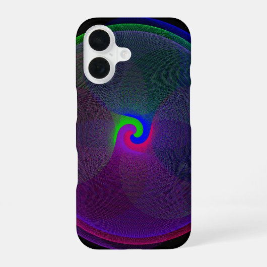 Farbiges, verschmolzenes, geometrisches iPhone 16 Hülle (Rückseite)