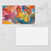 Farbiges verschüttetes Abstraktes Poster Visitenkarte (Vorne/Hinten)
