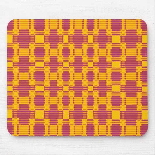 Farbiges, verschwommenes, kariertes Muster Mousepad (Vorne)