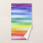 Farbiges Vertikales Regenbogenmuster| Badhandtuch Set (Handtuch)