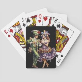 FARBIGES VERZIERTE MARDI GRAS-PAAR SPIELKARTEN