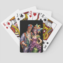 FARBIGES VERZIERTE MARDI GRAS-PAAR SPIELKARTEN