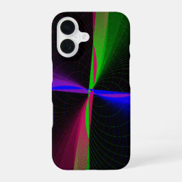 Farbiges Vier-Wege-Welle-Geometrisches iPhone 16 C Hülle