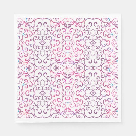 Farbiges Viktorianisches Muster Serviette (Vorderseite)
