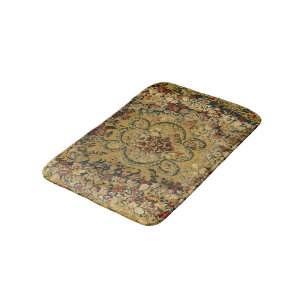 Farbiges Vintages Blumenmuster Badematte